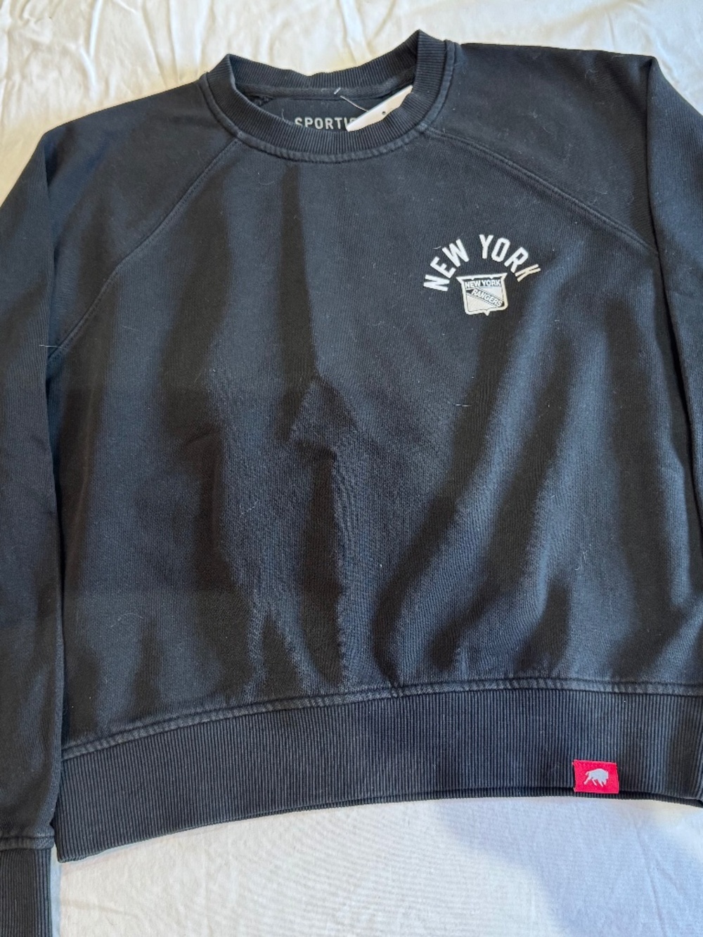 New York Rangers Black Sportiqe Crewneck